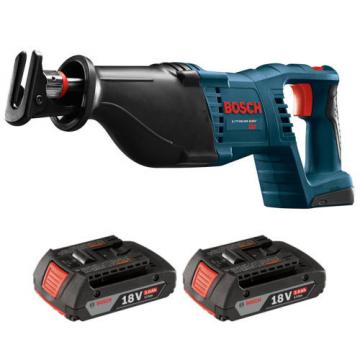 BOSCH CRS180B-RT 18V Li-Ion Cordless Reciprocating Saw &amp; 2 BAT612-RT Batteries