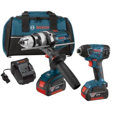 BOSCH CLPK222-181 18V Li-Ion 1/2&#034; Hammer Drill Driver &amp; 1/4&#034; Hex Impact Driver