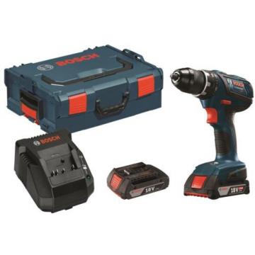 Bosch Li-Ion Drill/Driver Kit Cordless Power Tool Kit 1/2in 18V Keyless L-Boxx