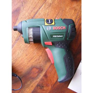 New Bosch PSR Select 3.6V Li-ion Cordless Screwdriver Case &amp; 12 Screwdriver Bits