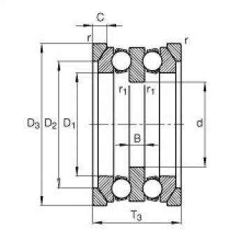 Rodamiento 54309 + U309 FAG