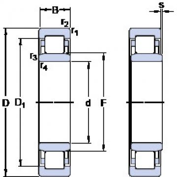 Rodamiento NU 1009 ECP SKF