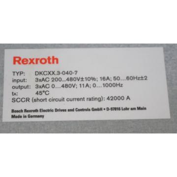 NEW Japan USA REXROTH INDRAMAT DKC02.3-040-7-FW SERVO DRIVE W/ BGR-DKC02.3-LK-SCK02