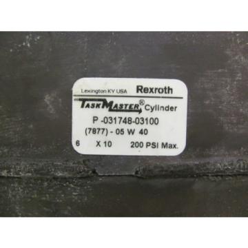 Rexroth Australia Canada P-031748-03100 Pneumatic Cylinder 200 PSI (7877)-05 W 40 8.5&#034; Stroke NNB