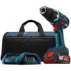 Bosch Lithium-Ion Drill/Driver Cordless Power-Tool Kit 1/2in 18V Keyless BLUE