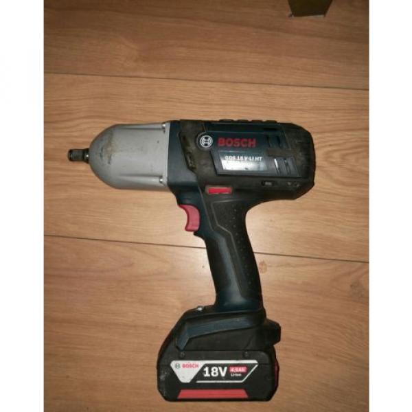 Bosch GDS 18 V-LI HT High Torque Impact Wrench inc 1x 4Ah Battery #1 image