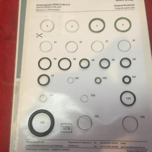 REXROTH Russia Australia SEAL KIT     R961000679       SED6.1X/M-2/3*  NEW #1 image