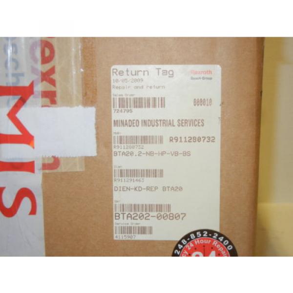 REXROTH Egypt Italy INDRAMAT R911280732 REMAN. BTA20.2-NB-HP-VB-BS PANEL R911280732 #1 image