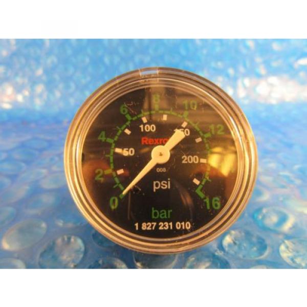 Rexroth Greece china 1 827 231 010 Pressure Gauge New in Box, Manometer, 0-200 PSI,  0-16 Bar #1 image