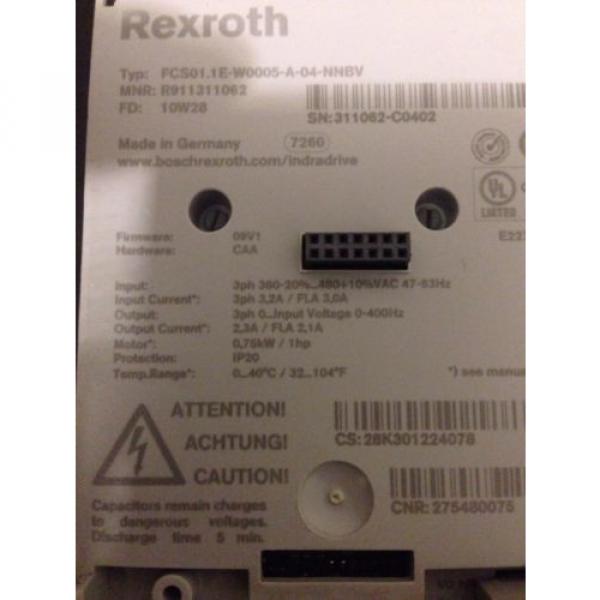 Indramat Japan Greece Rexroth FCS01.1E-W0005-A-04-NNBV Drive #4 image