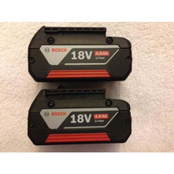 2 New Bosch BAT620 18V 18 Volt 4.0Ah Lithium Ion Batteries FatPack Li-ion #3 image