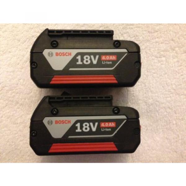 2 New Bosch BAT620 18V 18 Volt 4.0Ah Lithium Ion Batteries FatPack Li-ion #4 image