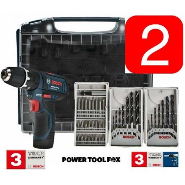 2x new Bosch GSB 10.8-2-Li Cordless COMBI 2 x Batteries 0615990GE2 3165140818582 #1 image