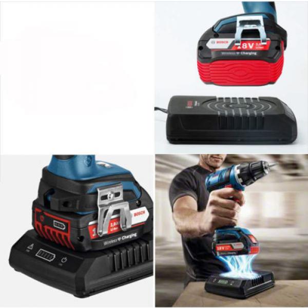 Bosch GSB18V-EC W Wireless Cordless 18V li-ion Brushless Combi Drill Full Set #3 image