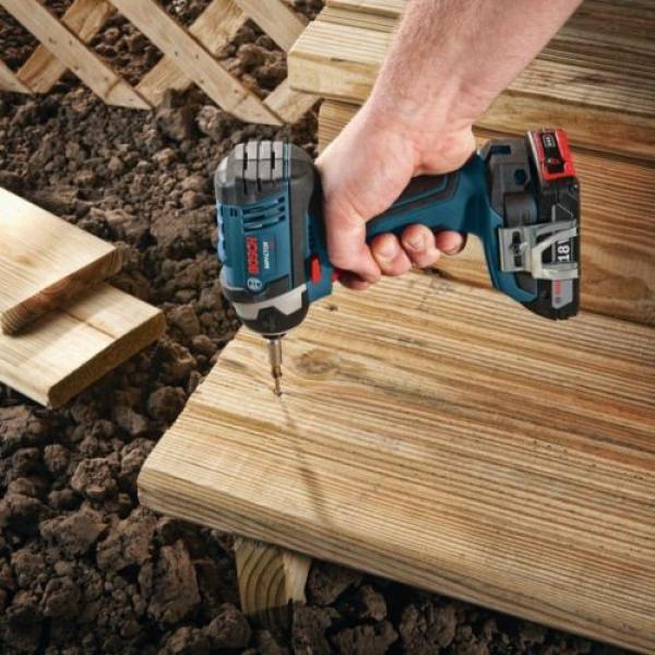 Hex Compact Tough Impact Driver 18 Volt Lithium-Ion Cordless 1/4&#034;, 2 Batteries #5 image