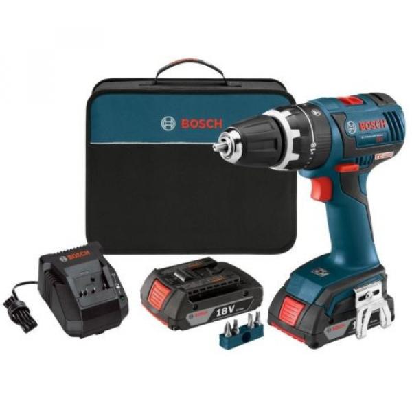 Cordless Hammer Drill Driver Variable Speed EC Brushless 18 Volt Lithium-Ion Kit #2 image