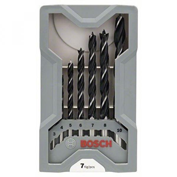 Bosch Wood Drill Bit Set 3/4/5/6/7/8/10 mm X-Pro Straight Shank Brad Point #2 image