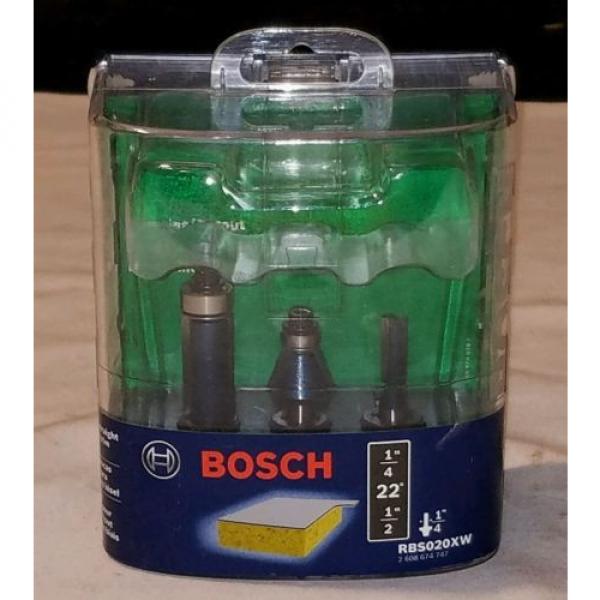 Bosch RBS020XW 3 Piece 1/4-Inch Shank Laminate Trim Router Bit Set #1 image