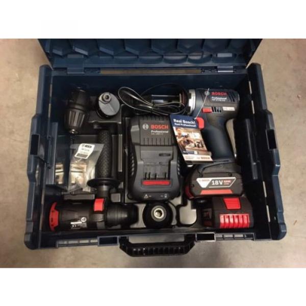 Bosch cordless drill GSR 18 V-EC FC2 FlexiClick Set incl 2 x 5.0 Ah Batt NEW #2 image