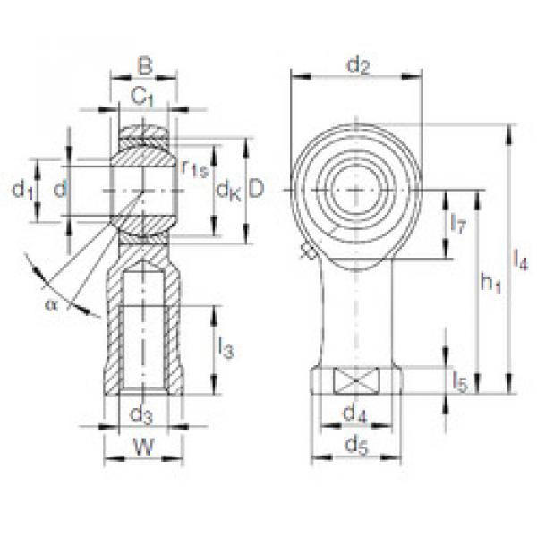 Rodamiento GIKL 6 PB INA #1 image